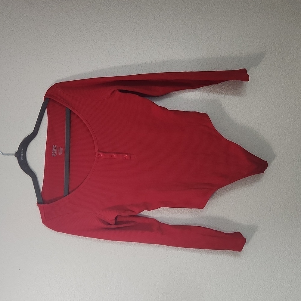 Victoria's Secret PINK, red body suit, size large